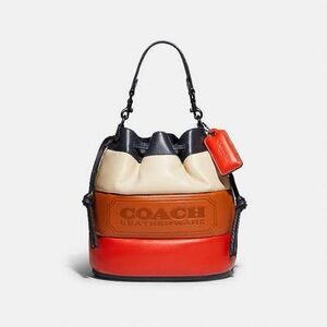 Coach Field Bucket Bag With Colorblock Quilting NWT